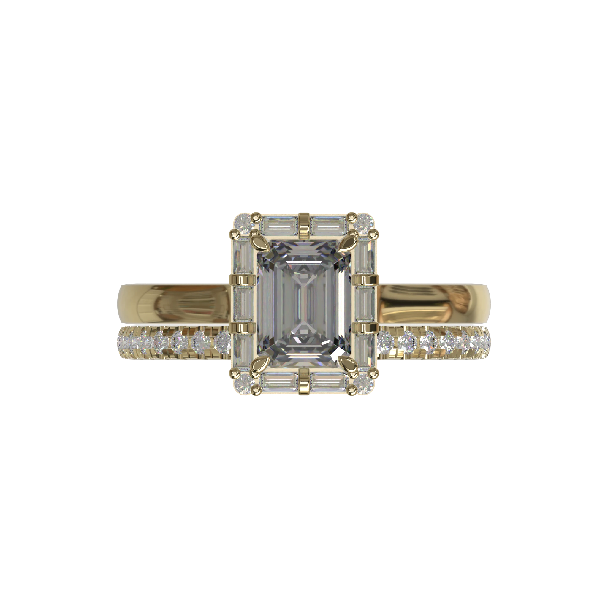 Engagement And Wedding Ring view 4