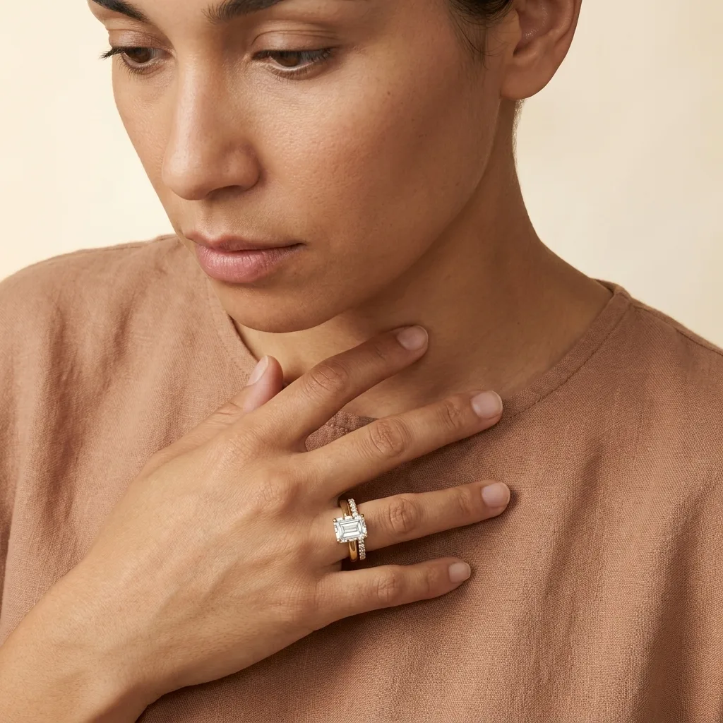 Engagement And Wedding Ring view 3