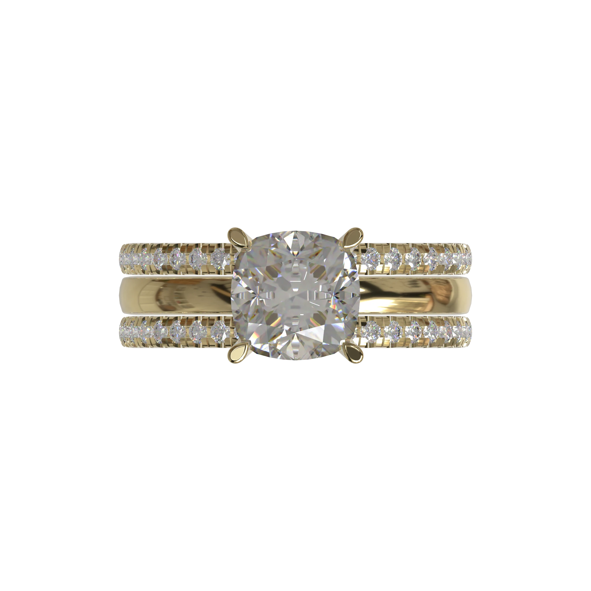Engagement And Wedding Ring view 4