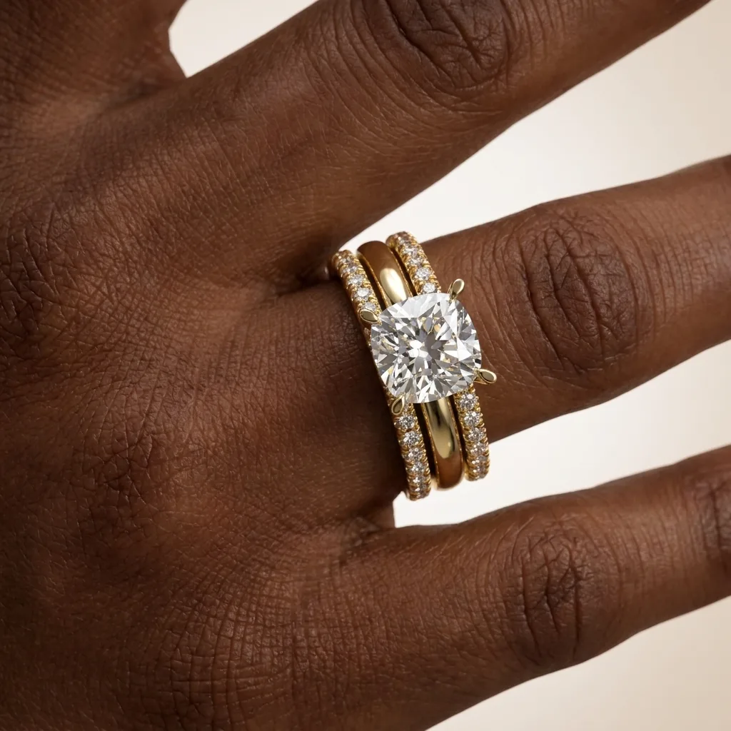 Engagement And Wedding Ring view 2