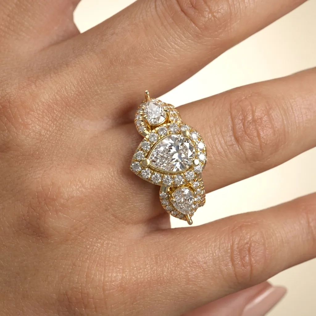 Engagement And Wedding Ring view 2