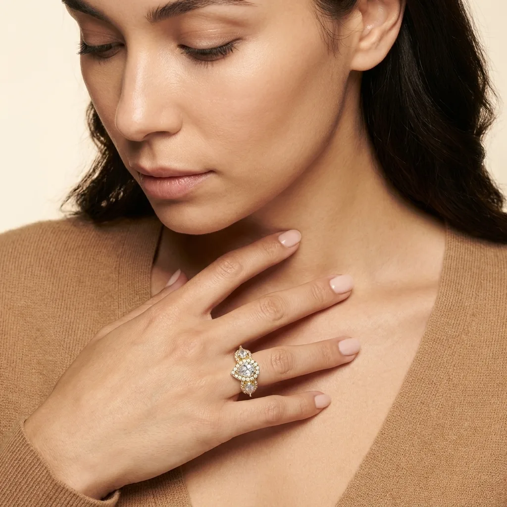 Engagement And Wedding Ring view 3