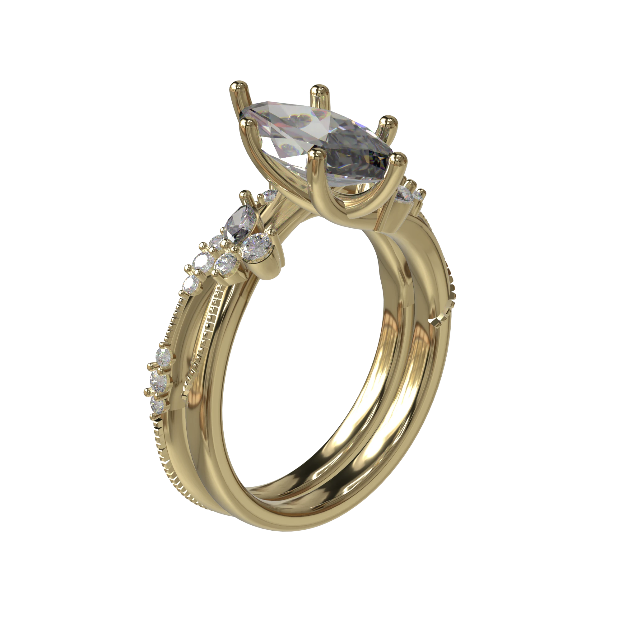 Engagement And Wedding Ring