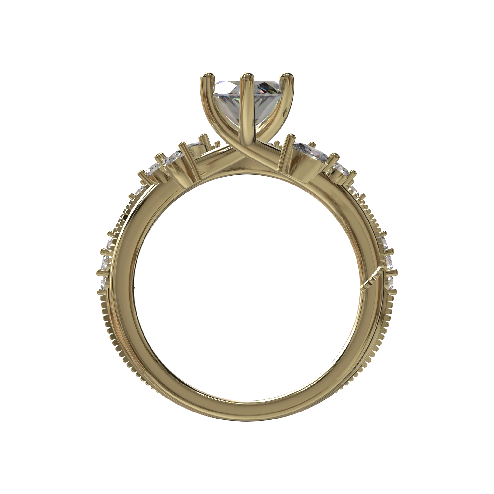 Engagement And Wedding Ring view 2