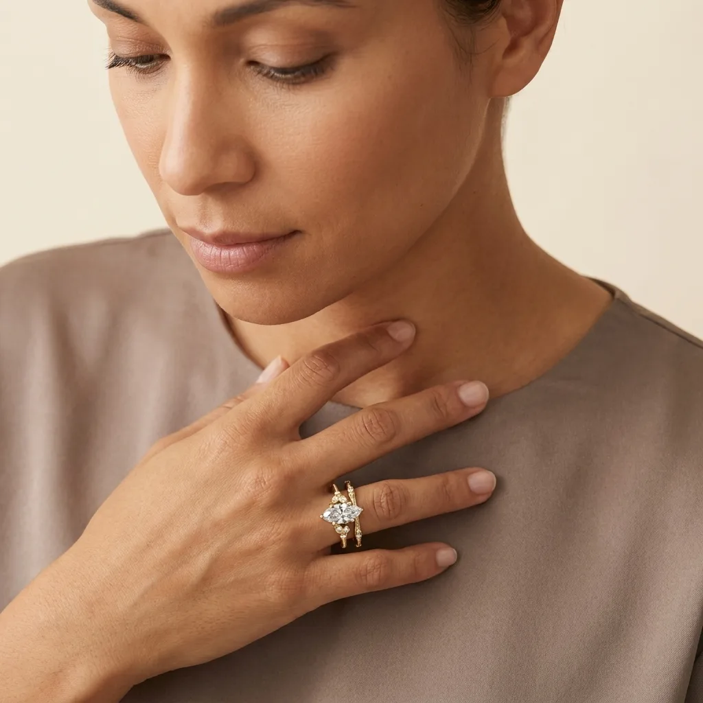 Engagement And Wedding Ring view 3