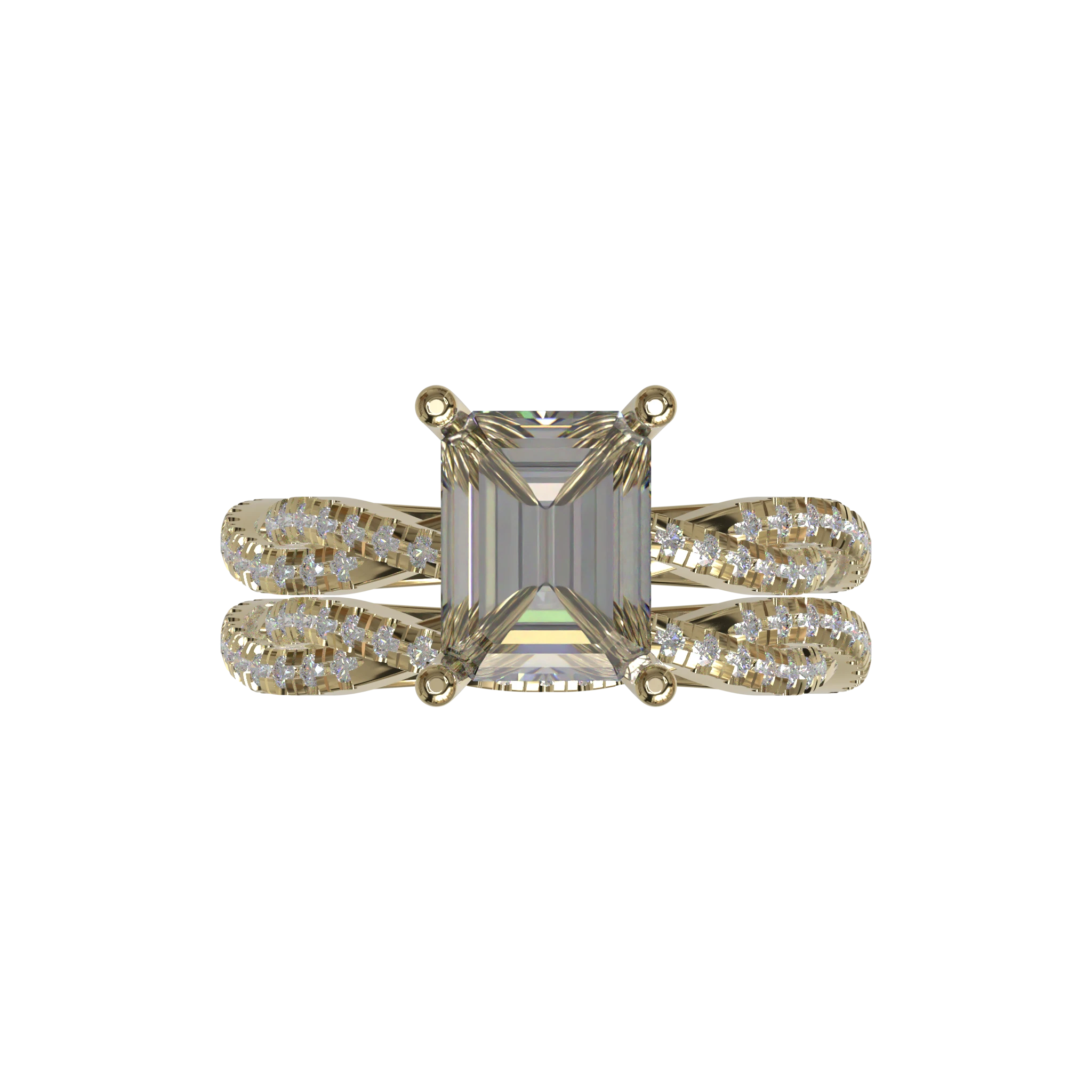 Engagement And Wedding Ring view 4