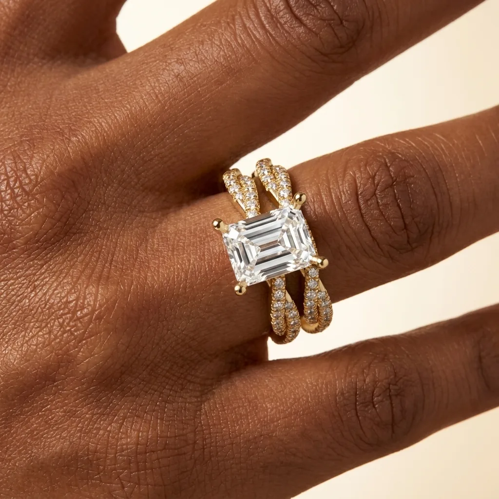Engagement And Wedding Ring view 2