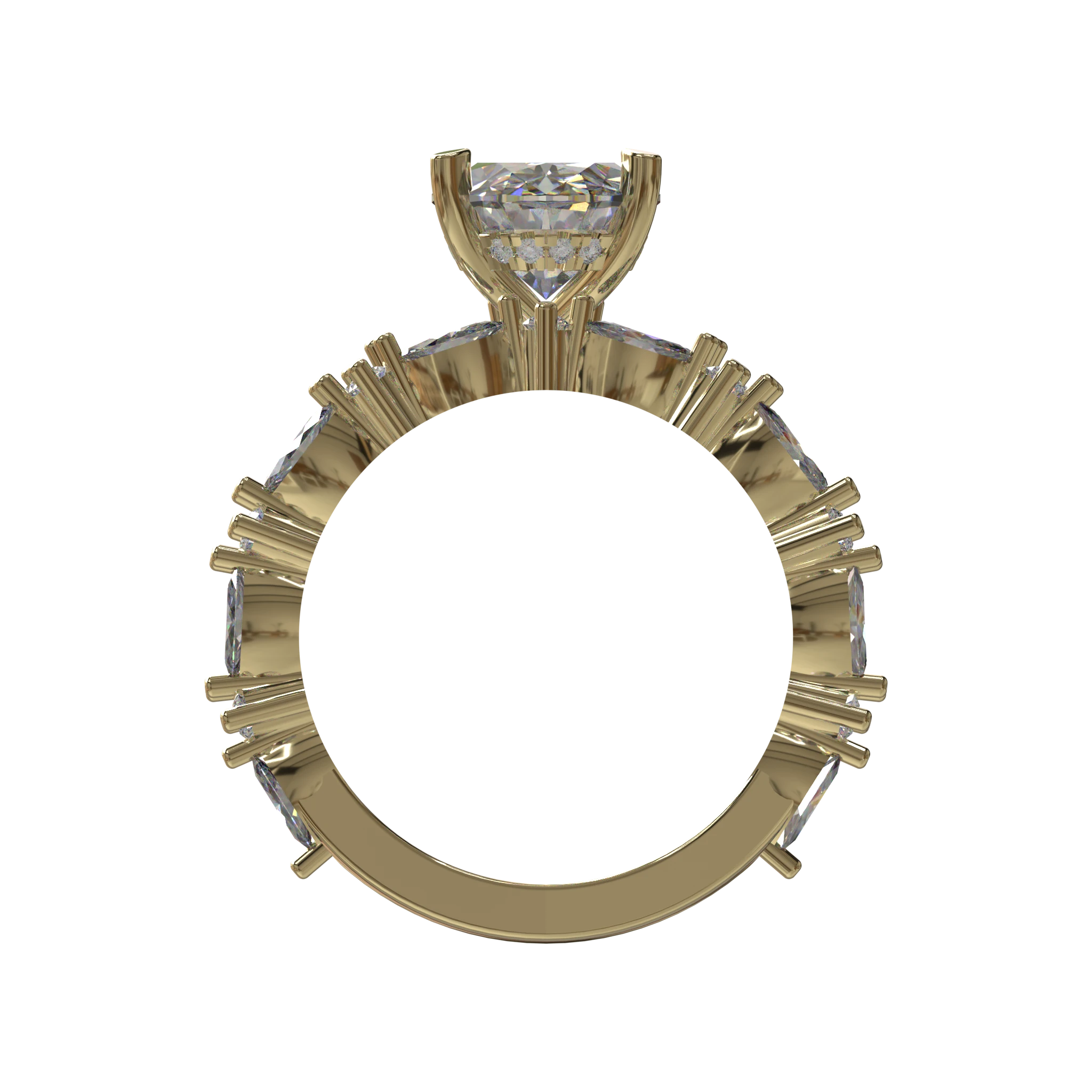 Engagement And Wedding Ring view 2