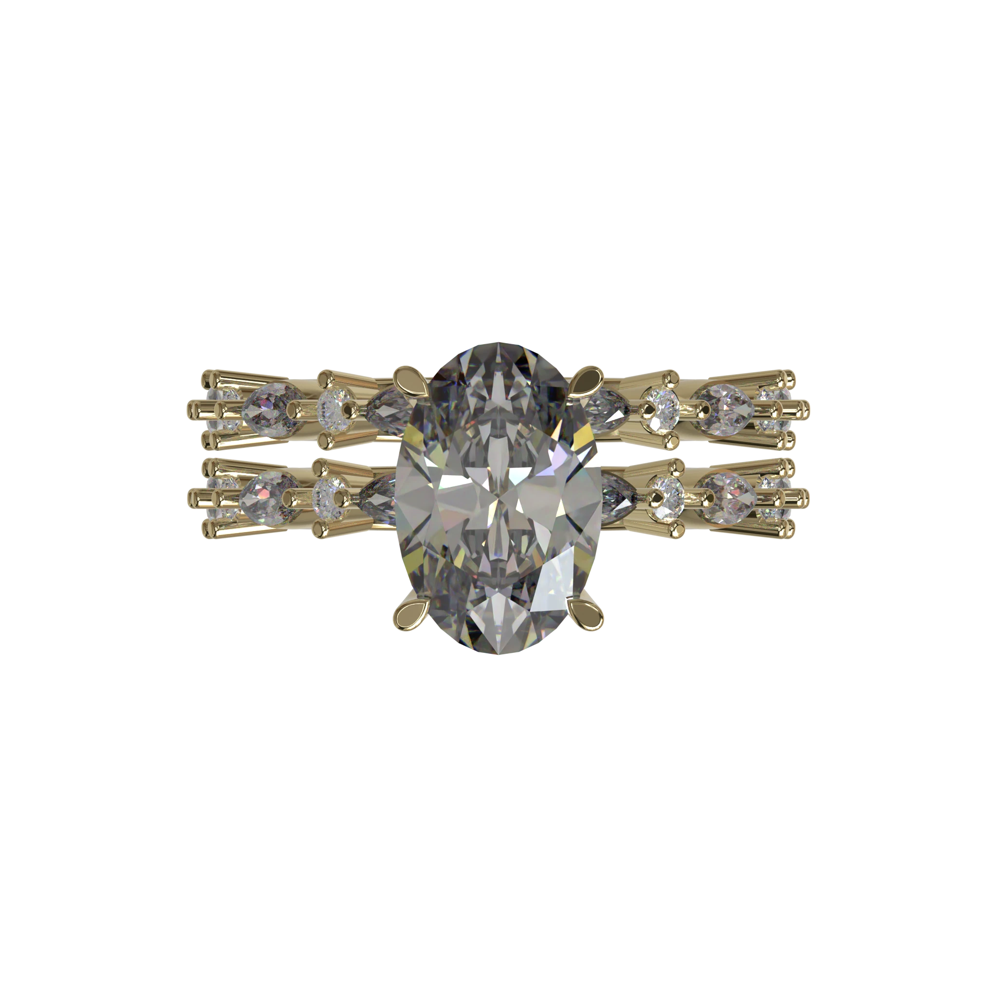 Engagement And Wedding Ring view 4
