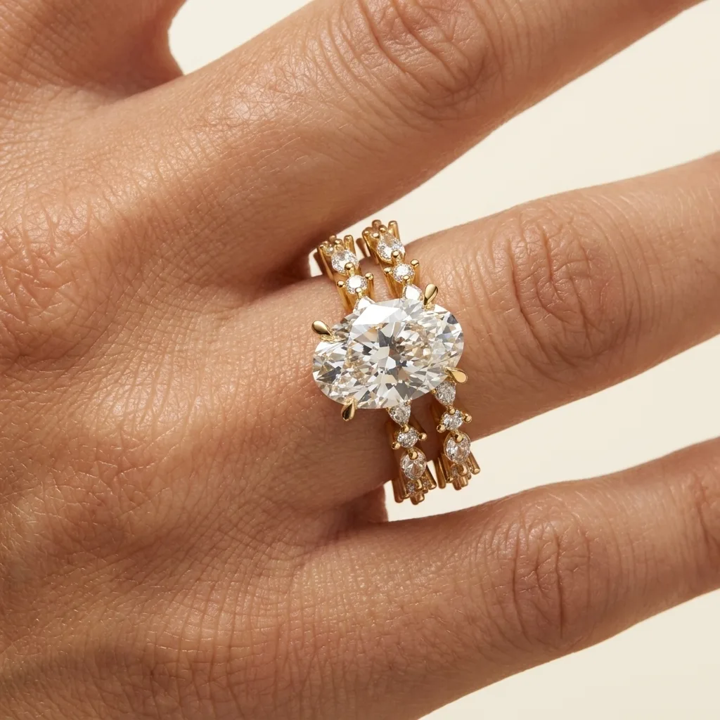 Engagement And Wedding Ring view 2