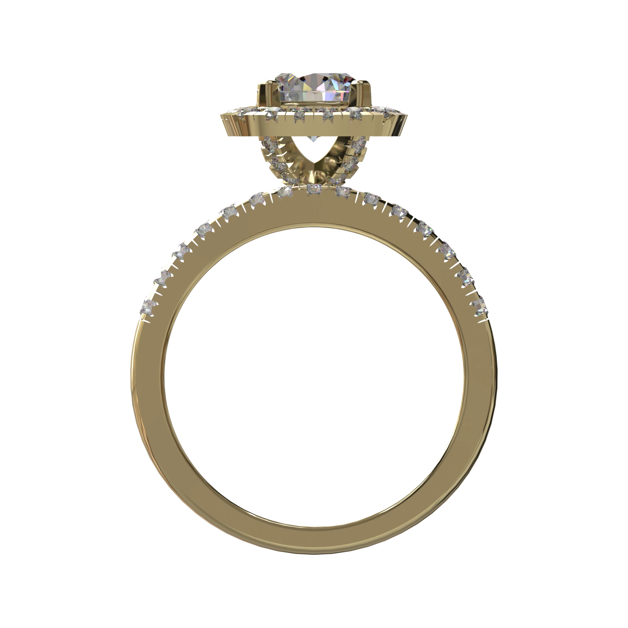 Engagement And Wedding Ring view 2