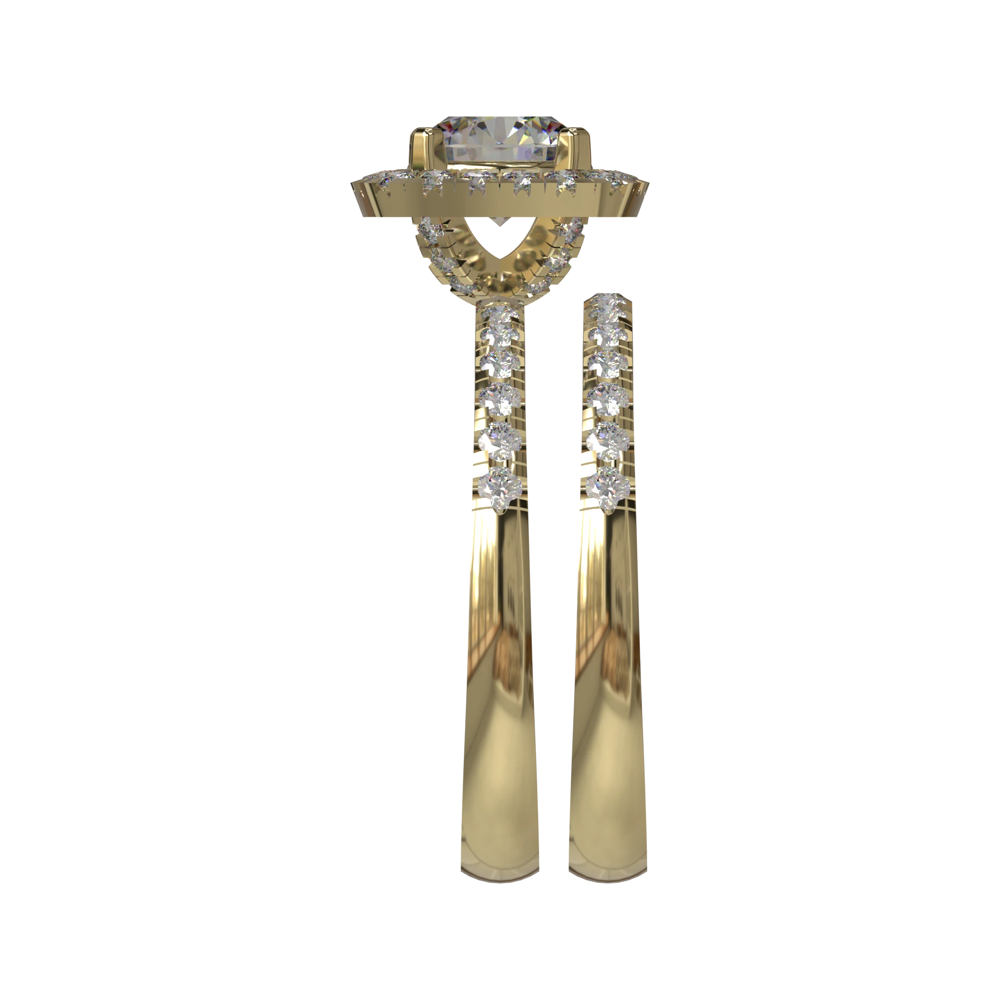 Engagement And Wedding Ring view 3