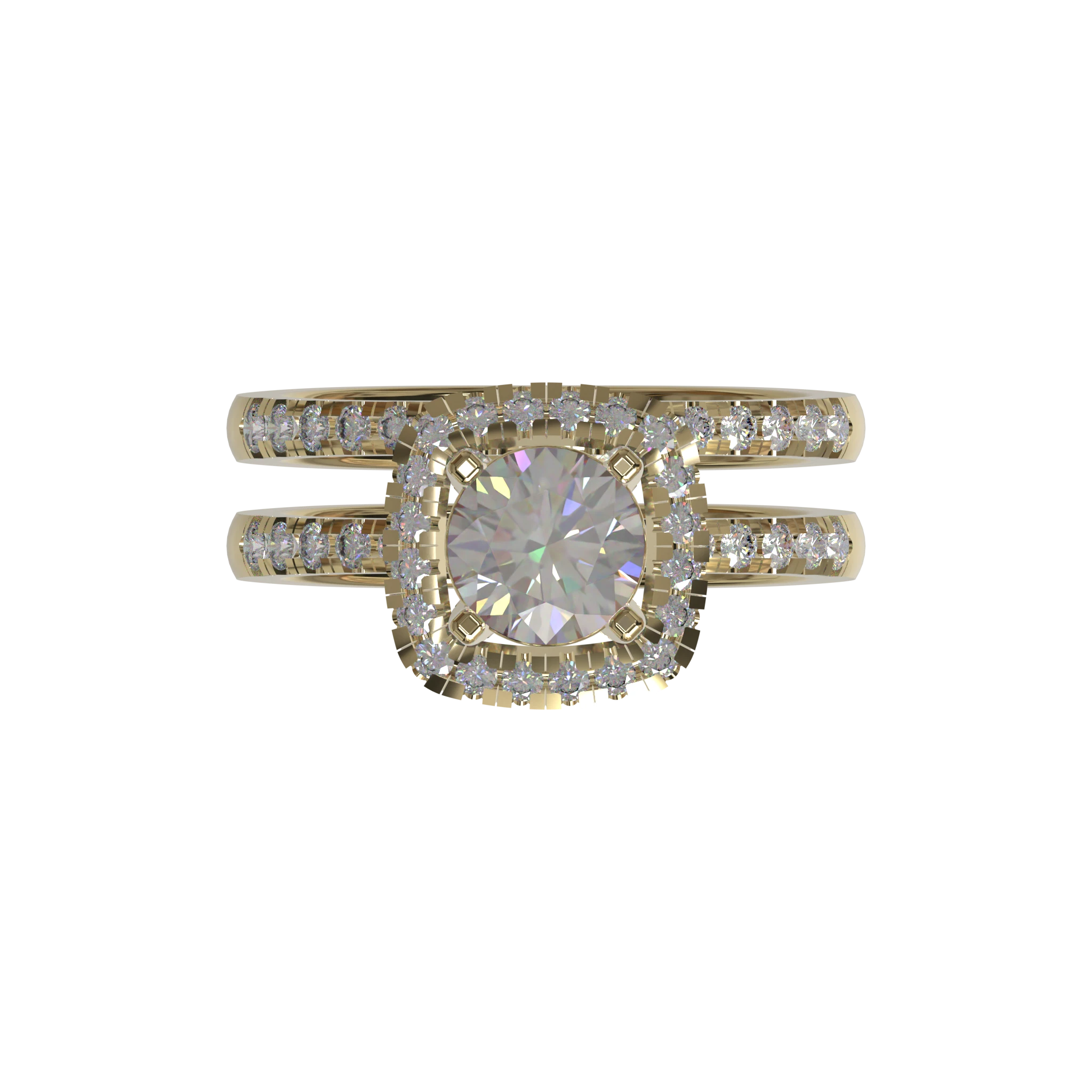 Engagement And Wedding Ring view 4