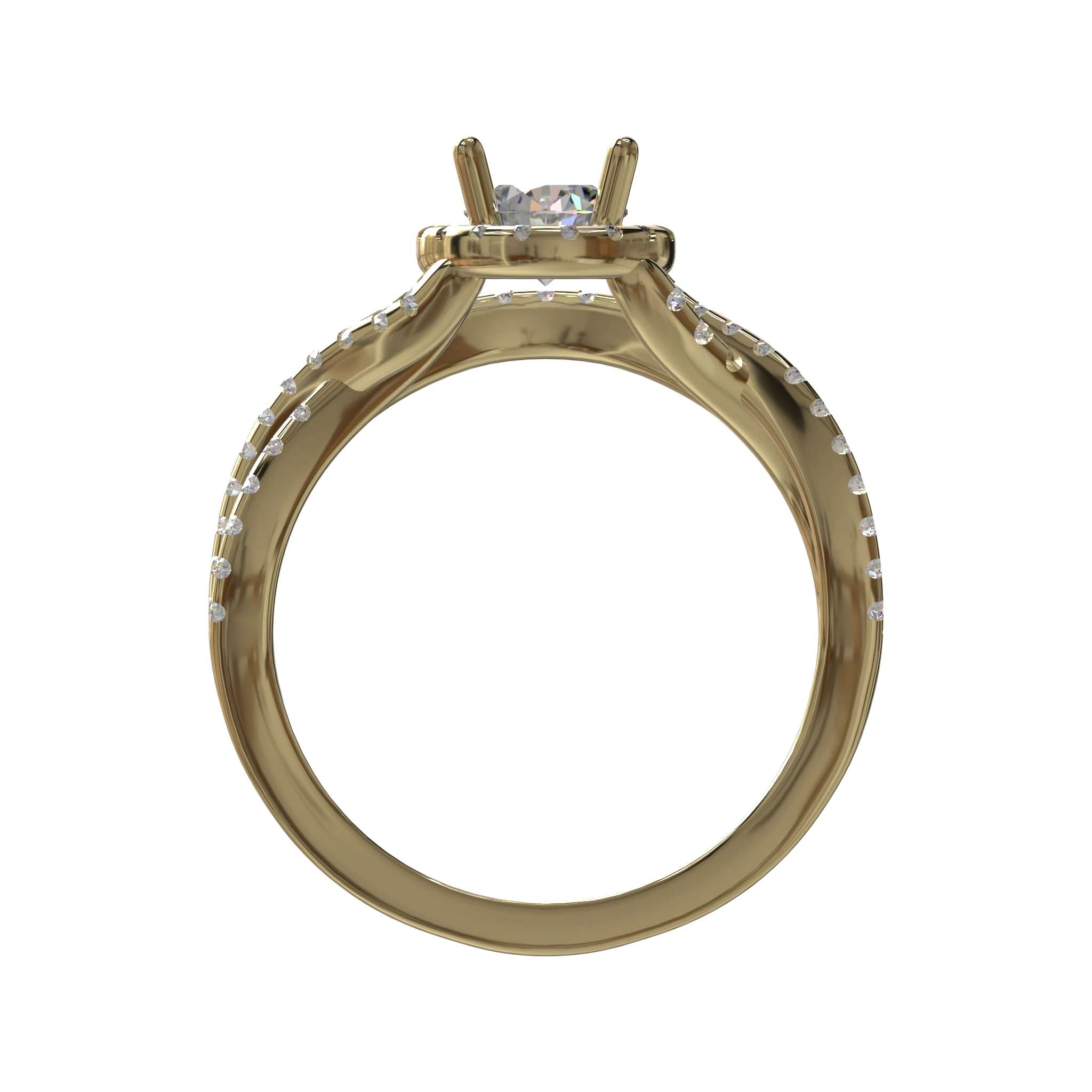 Engagement And Wedding Ring view 2