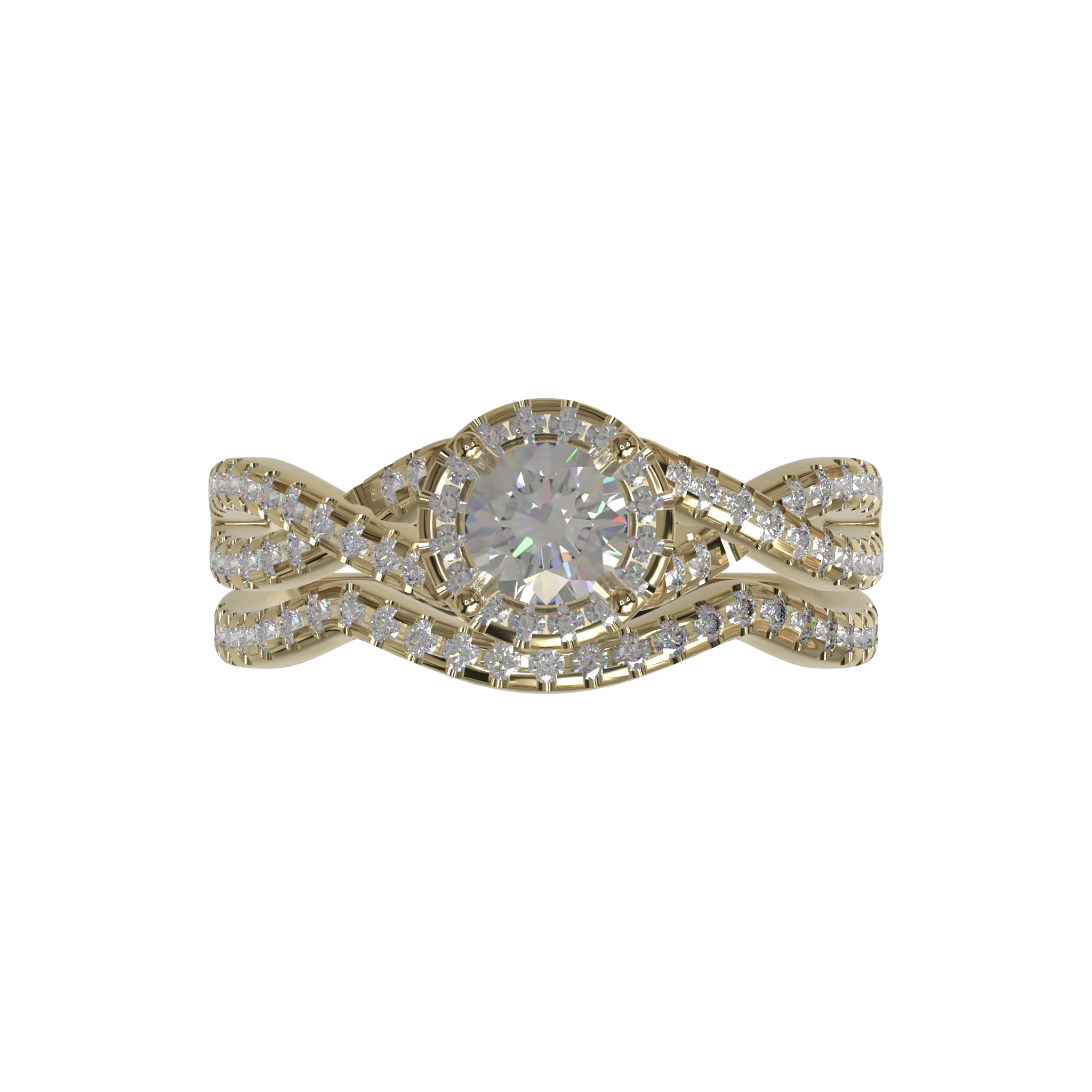 Engagement And Wedding Ring view 4
