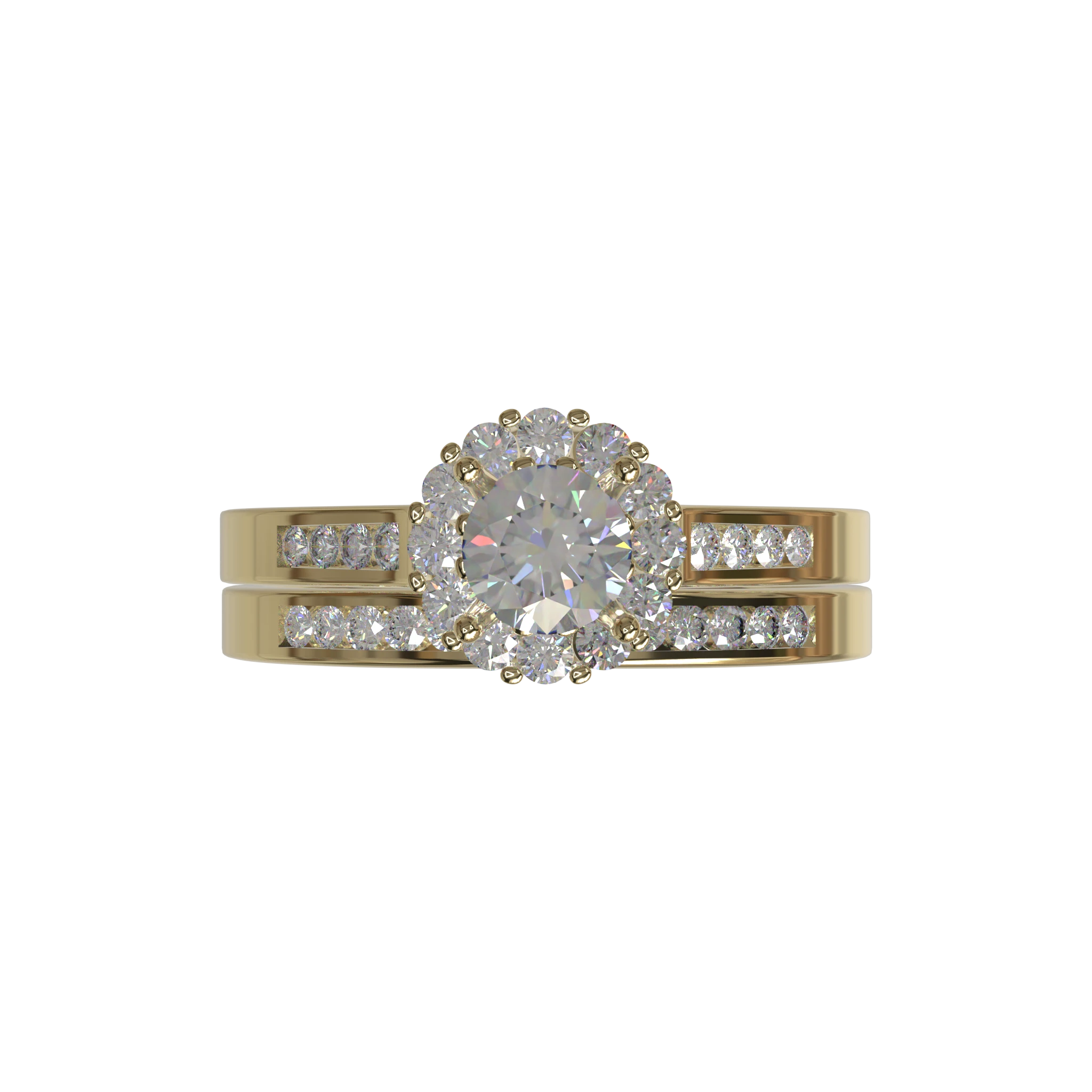 Engagement And Wedding Ring view 4