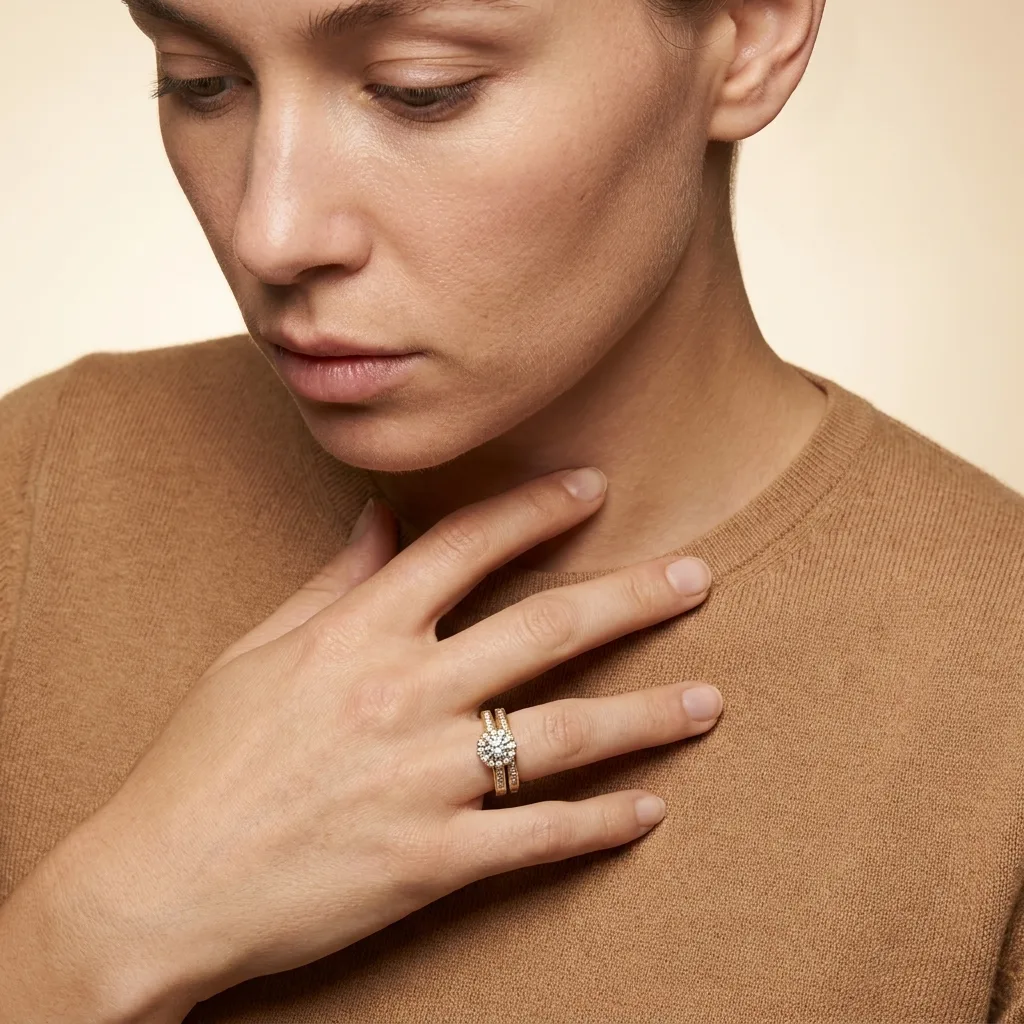 Engagement And Wedding Ring view 3
