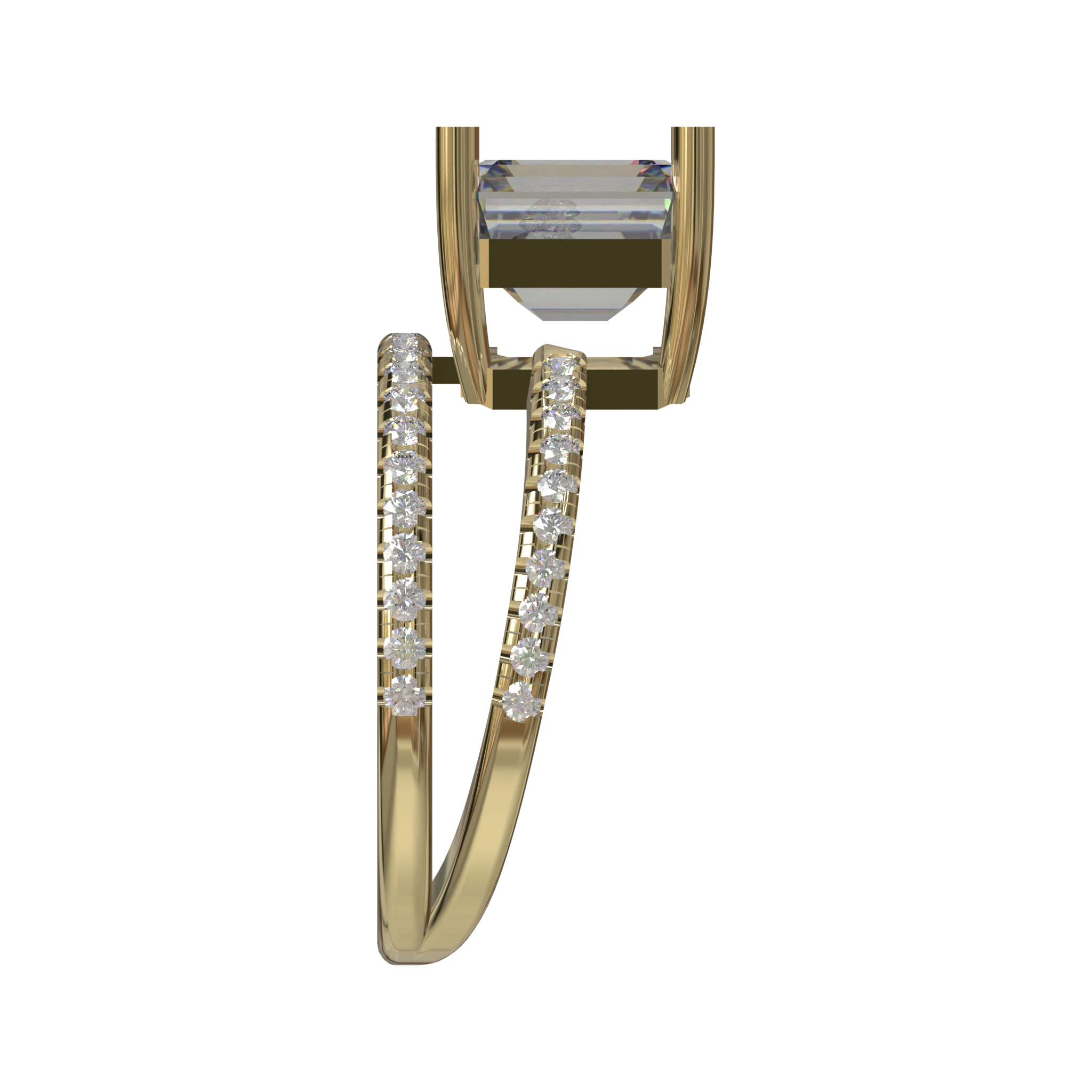 Engagement And Wedding Ring view 3