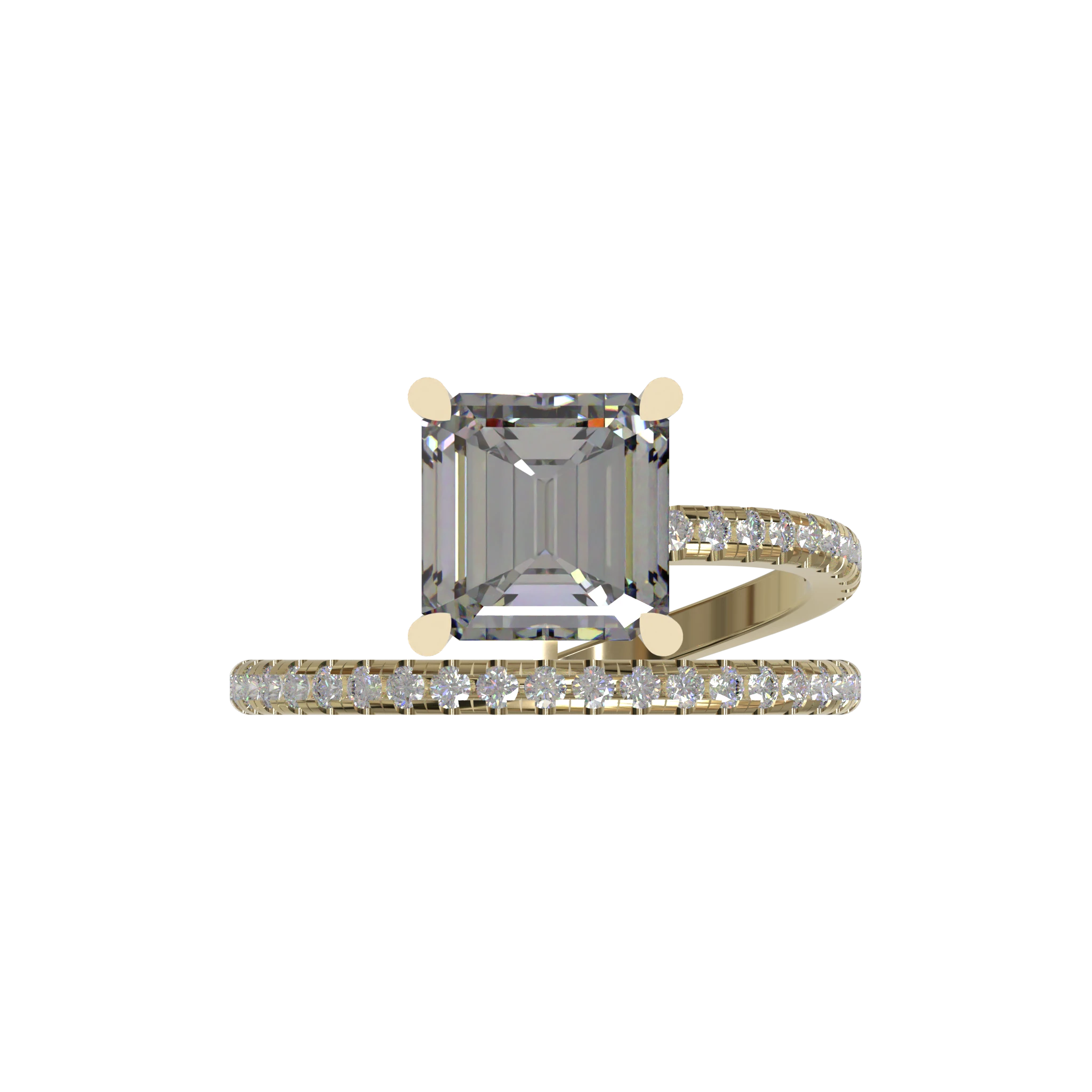 Engagement And Wedding Ring view 4