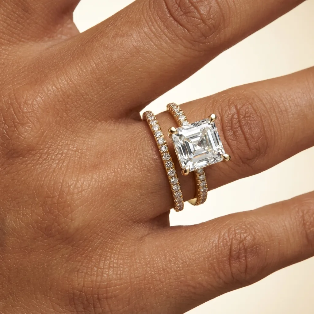 Engagement And Wedding Ring view 2