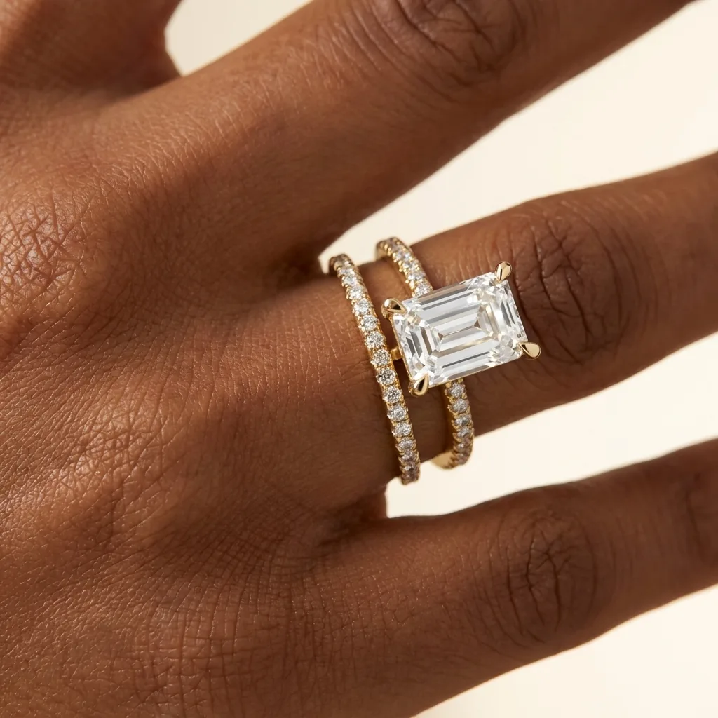 Engagement And Wedding Ring view 2