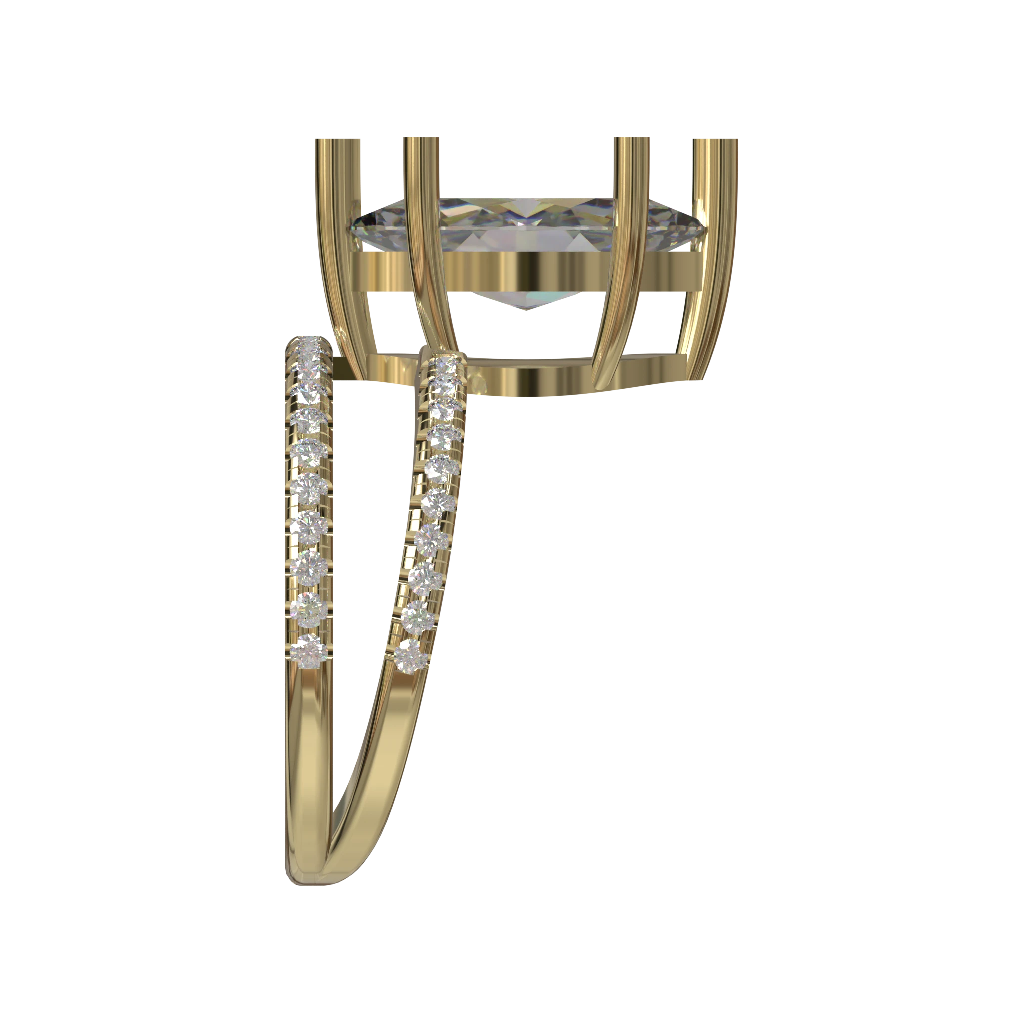 Engagement And Wedding Ring view 3