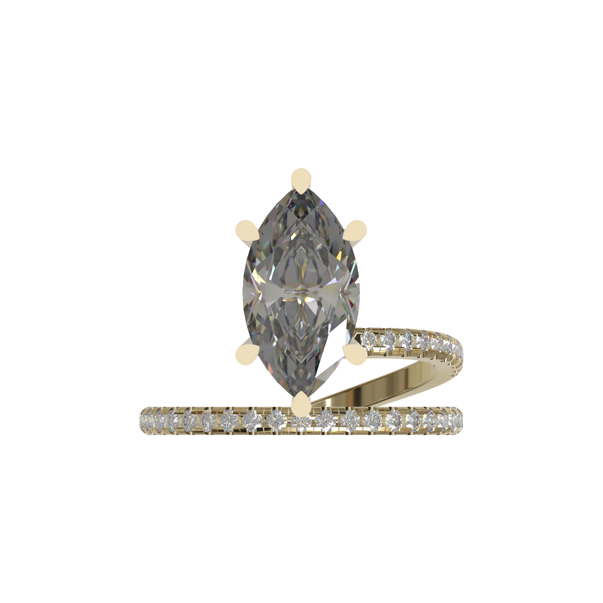 Engagement And Wedding Ring view 4