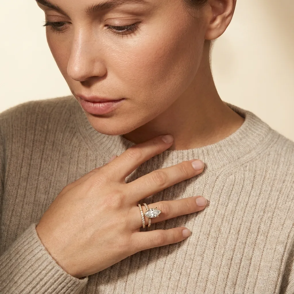 Engagement And Wedding Ring view 3
