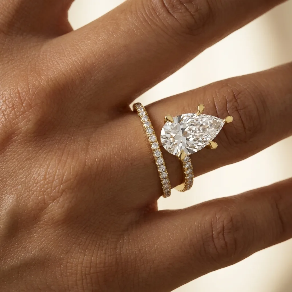 Engagement And Wedding Ring view 2