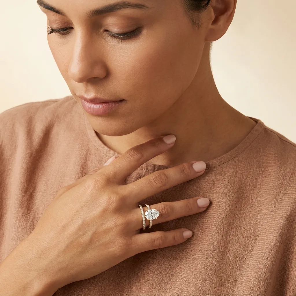 Engagement And Wedding Ring view 3