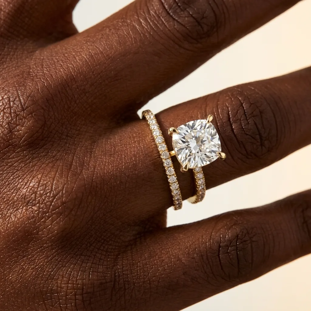 Engagement And Wedding Ring view 2