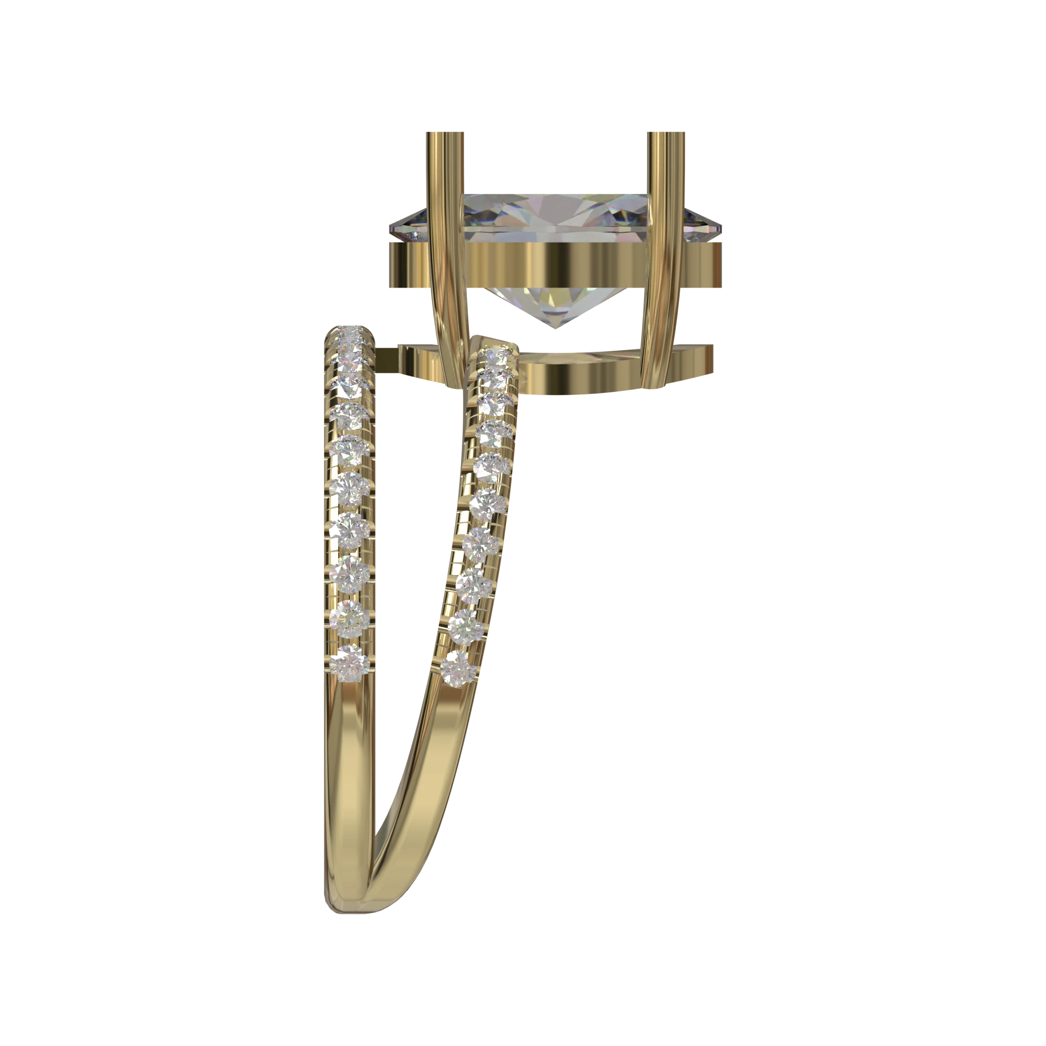 Engagement And Wedding Ring view 3