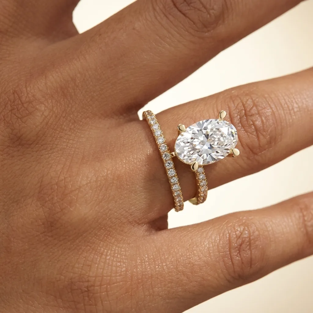 Engagement And Wedding Ring view 2