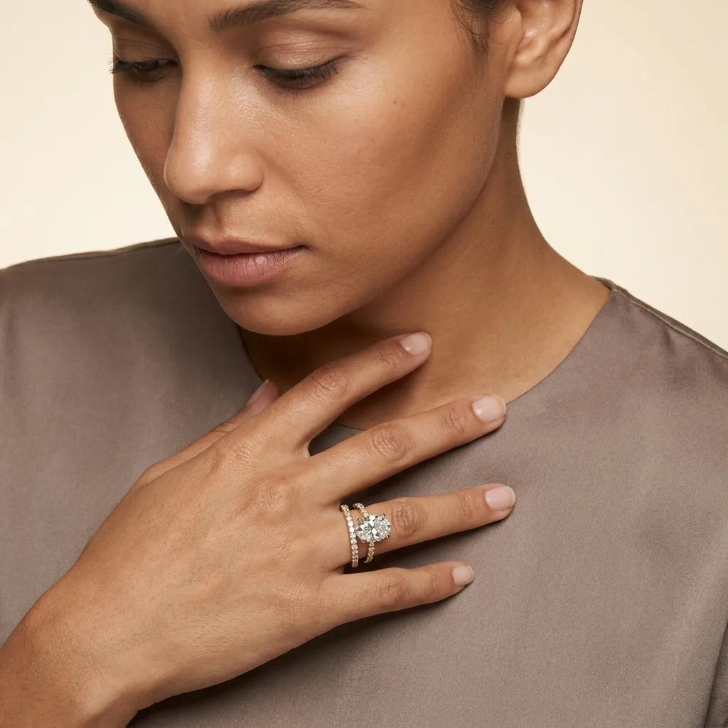 Engagement And Wedding Ring view 3