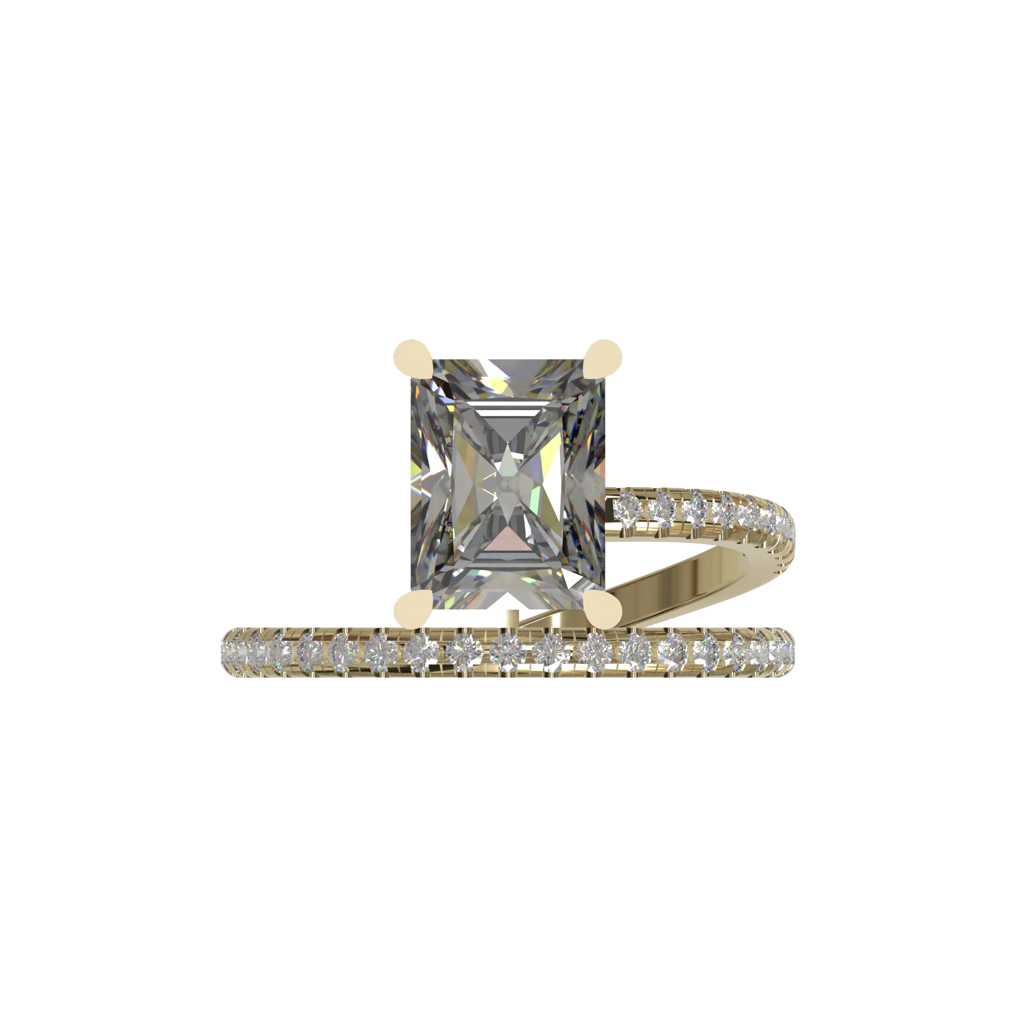 Engagement And Wedding Ring view 4