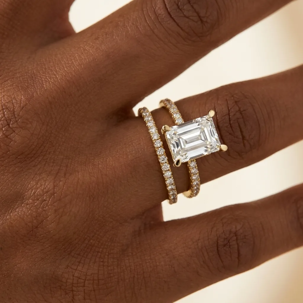 Engagement And Wedding Ring view 2