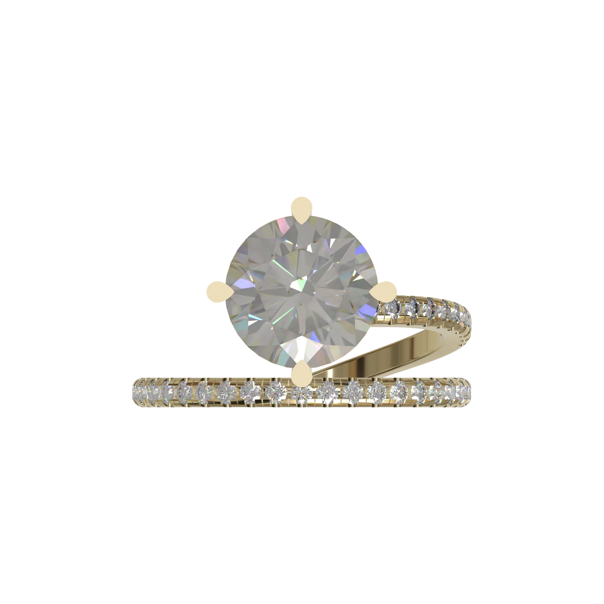 Engagement And Wedding Ring view 4
