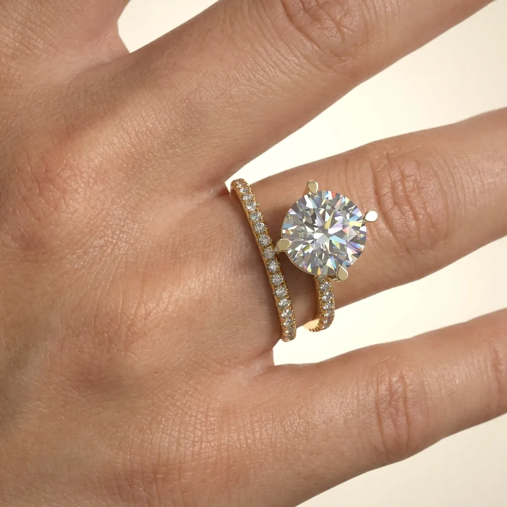 Engagement And Wedding Ring view 2
