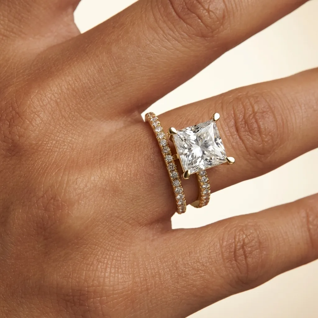 Engagement And Wedding Ring view 2