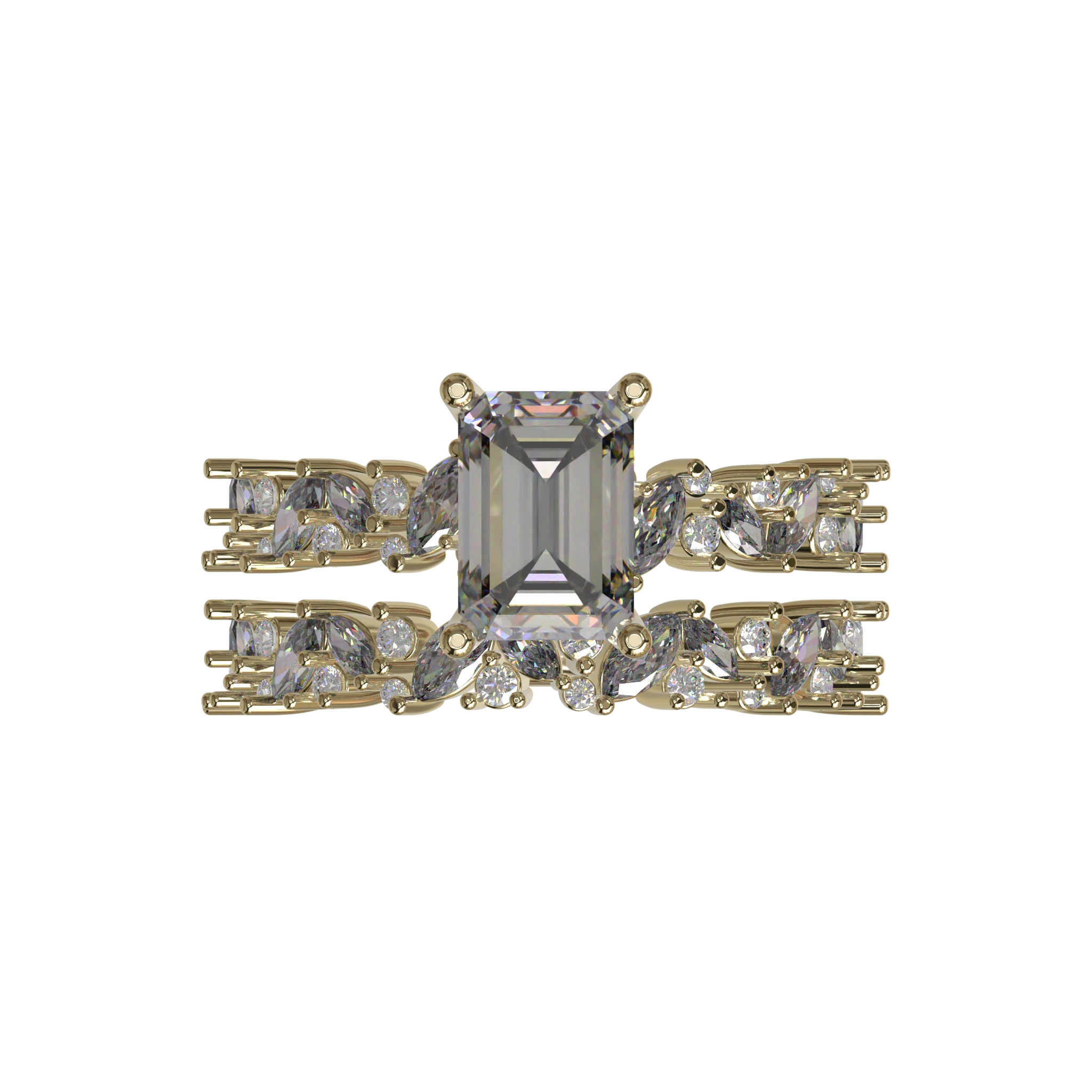 Engagement And Wedding Ring view 4