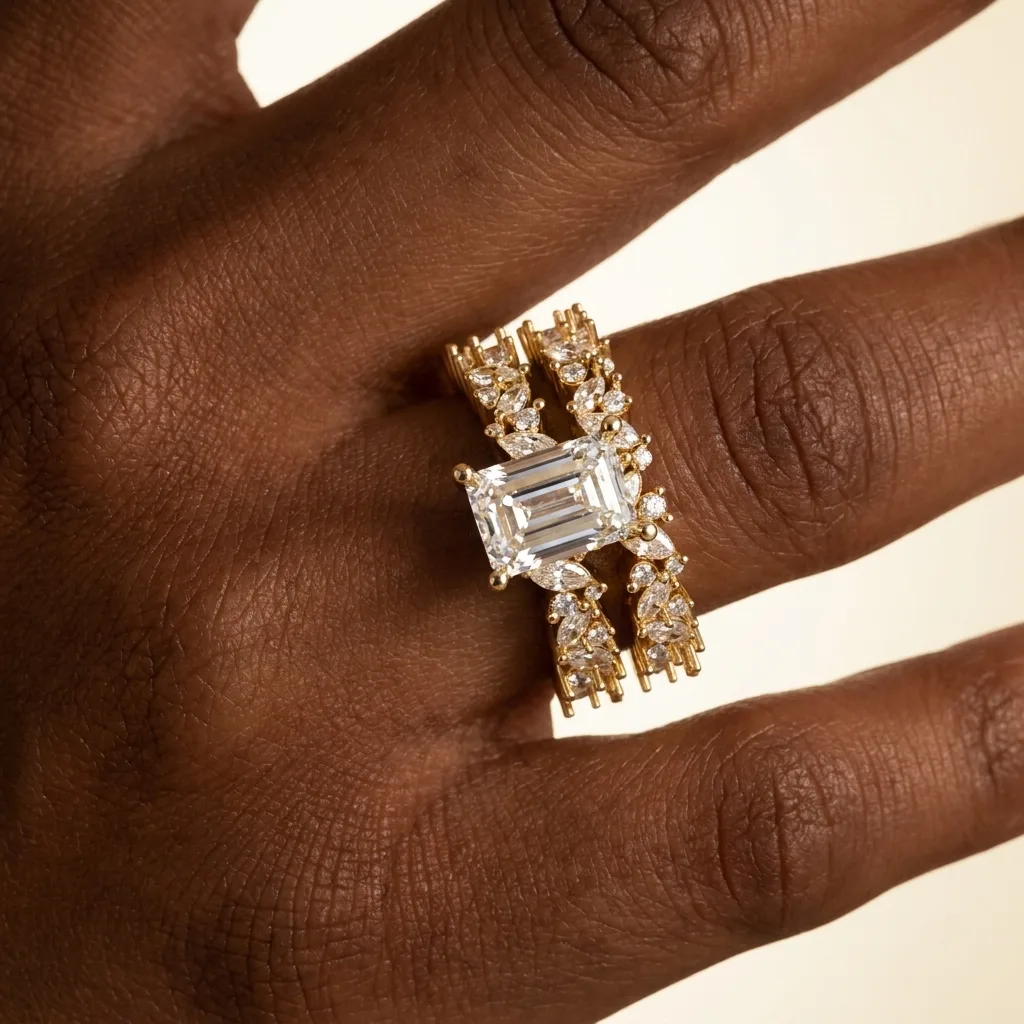 Engagement And Wedding Ring view 2