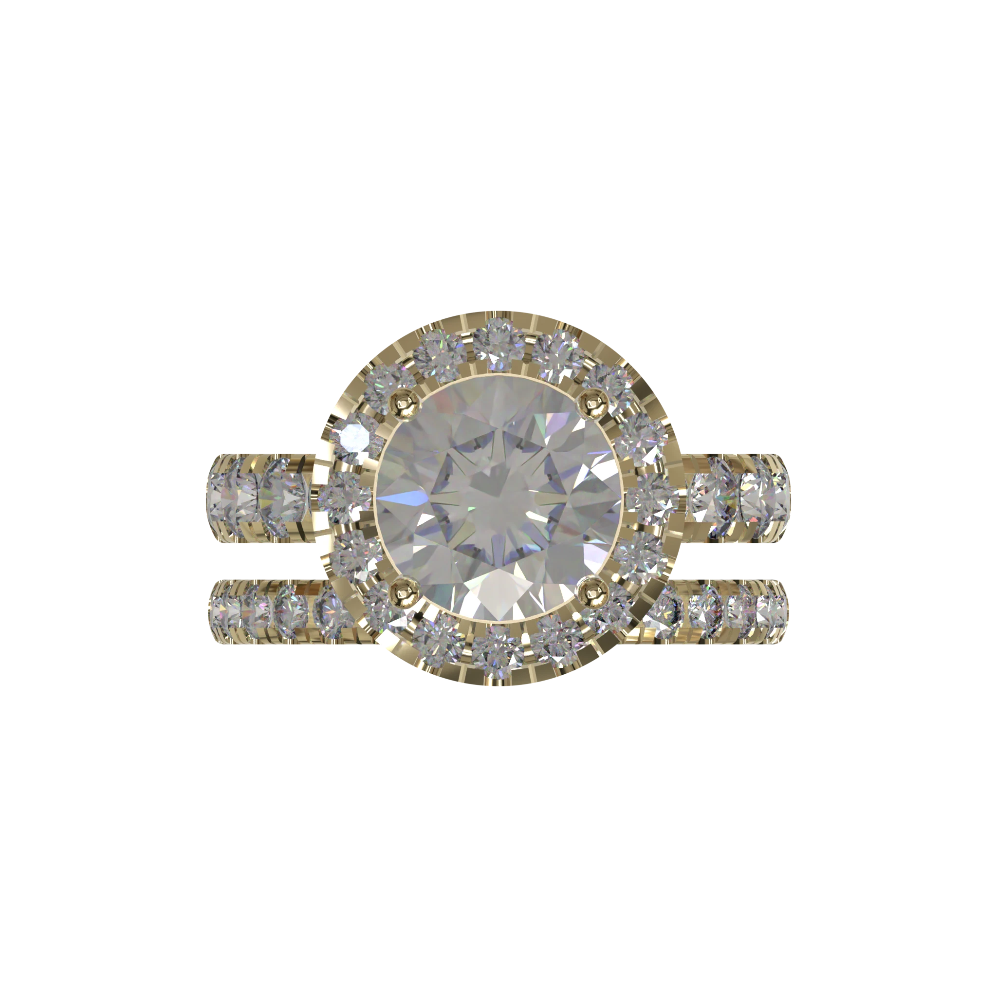 Engagement And Wedding Ring view 4
