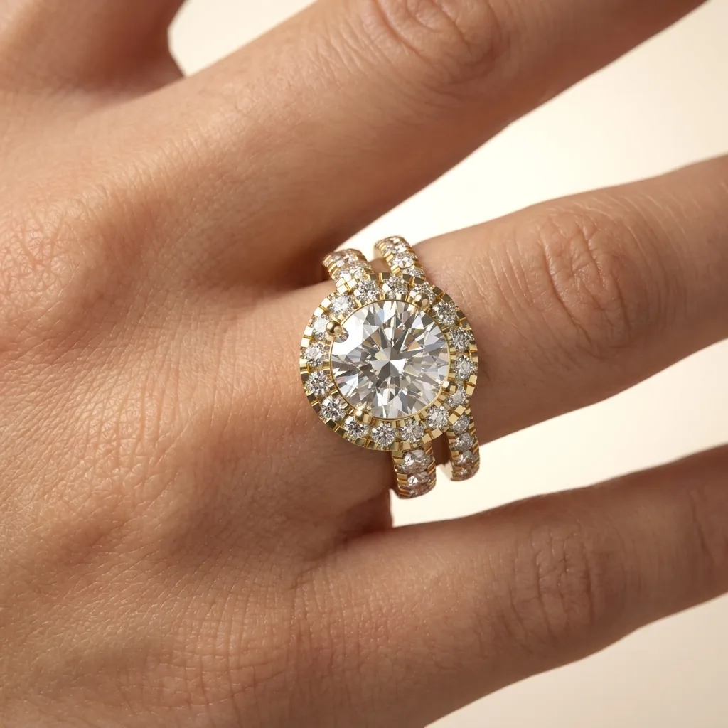 Engagement And Wedding Ring view 2