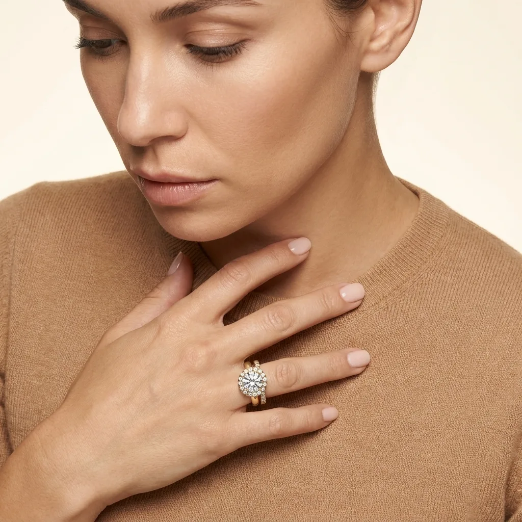Engagement And Wedding Ring view 3