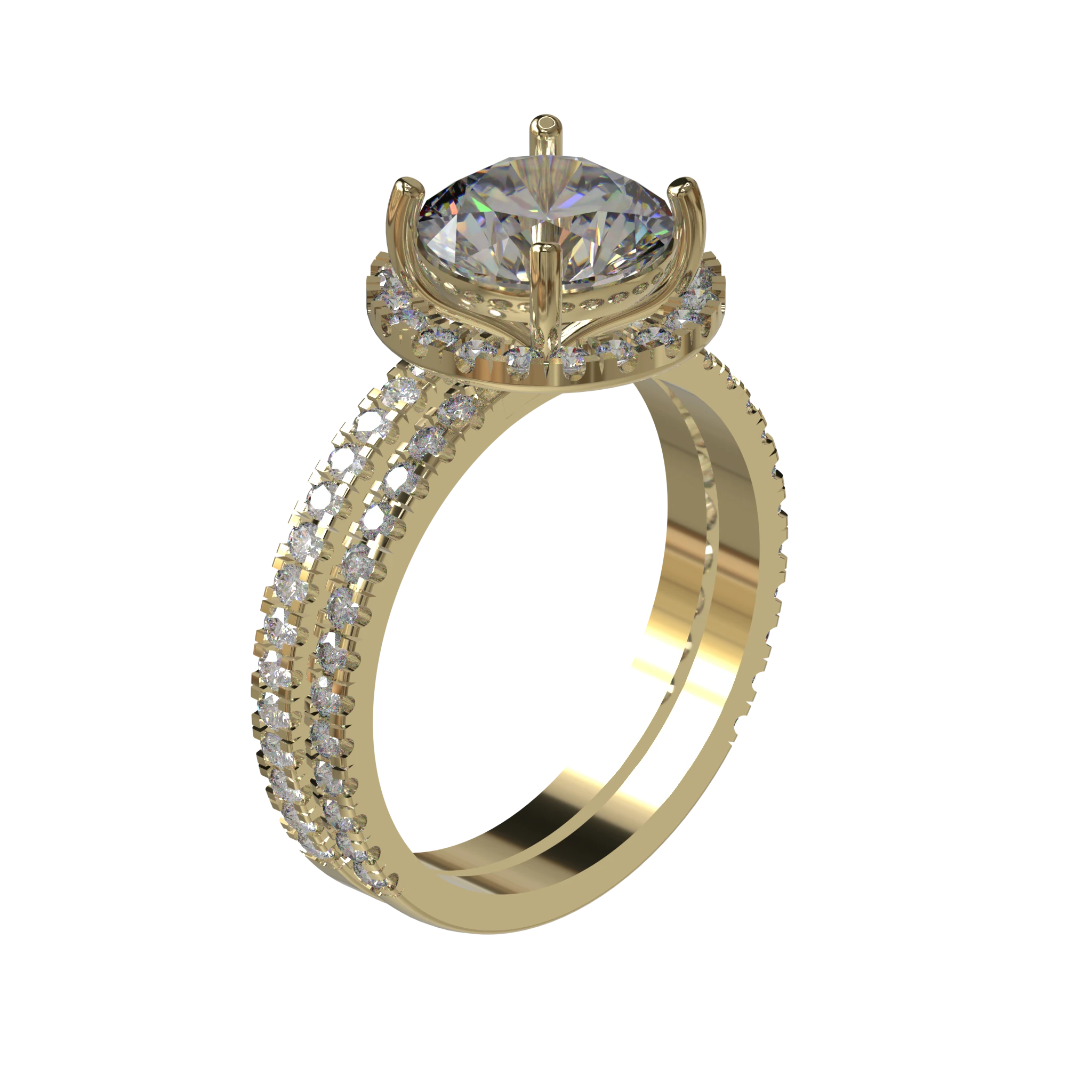 Engagement And Wedding Ring view 1