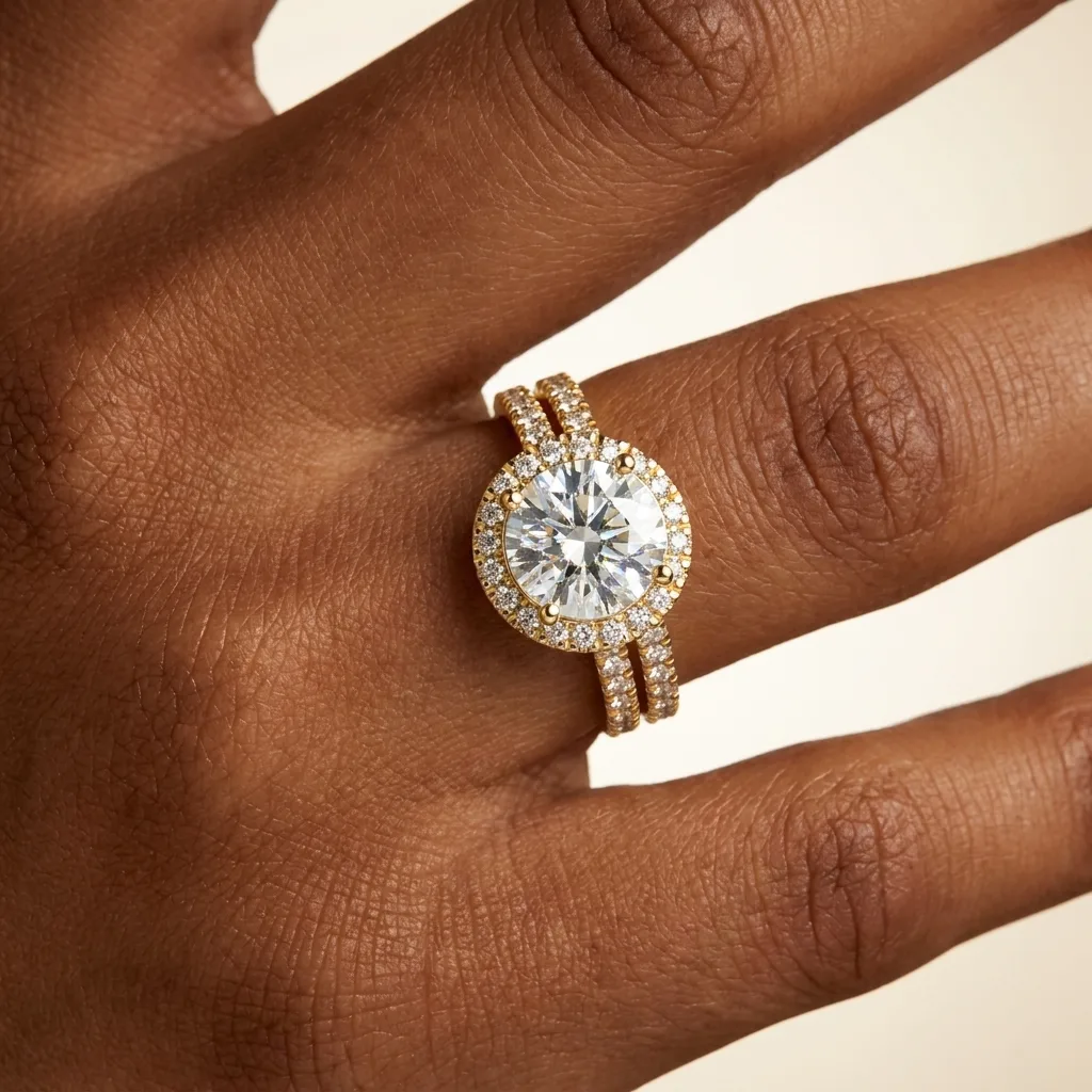 Engagement And Wedding Ring view 2