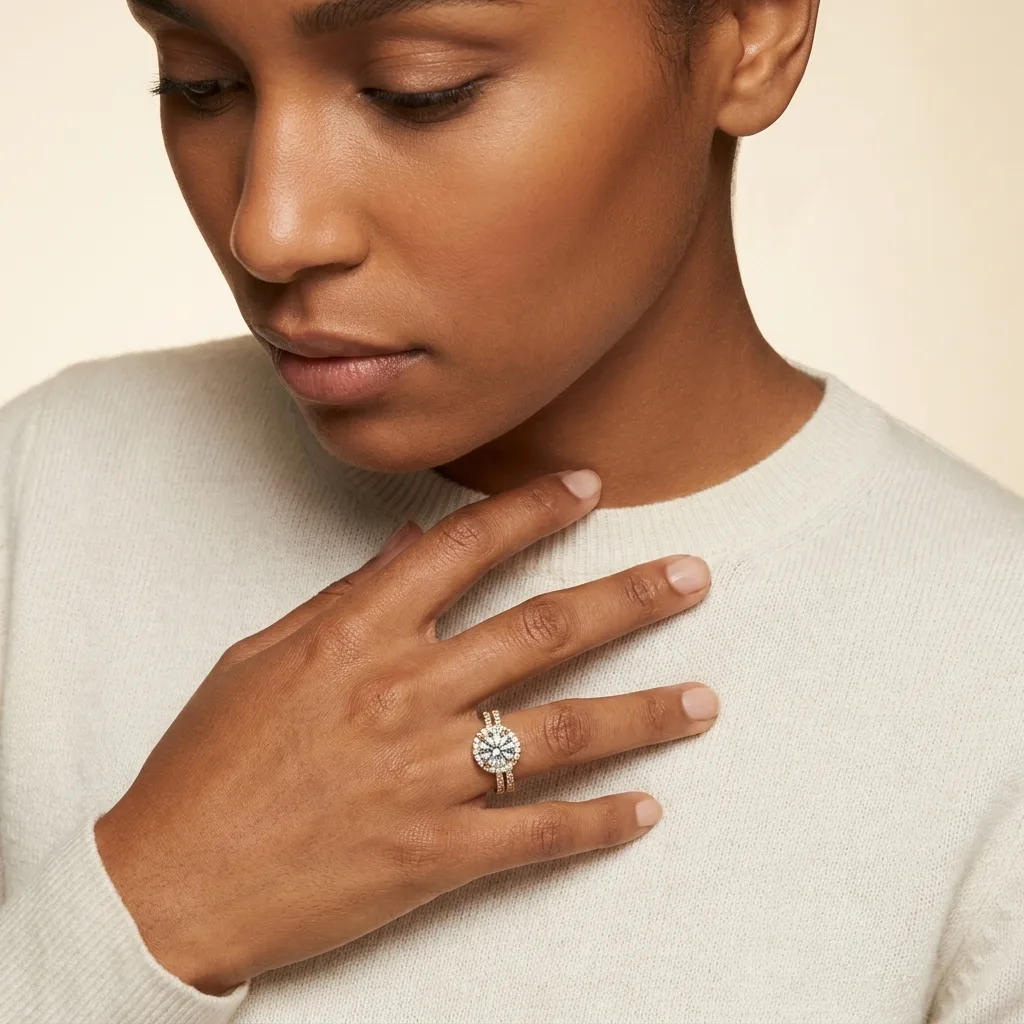 Engagement And Wedding Ring view 3