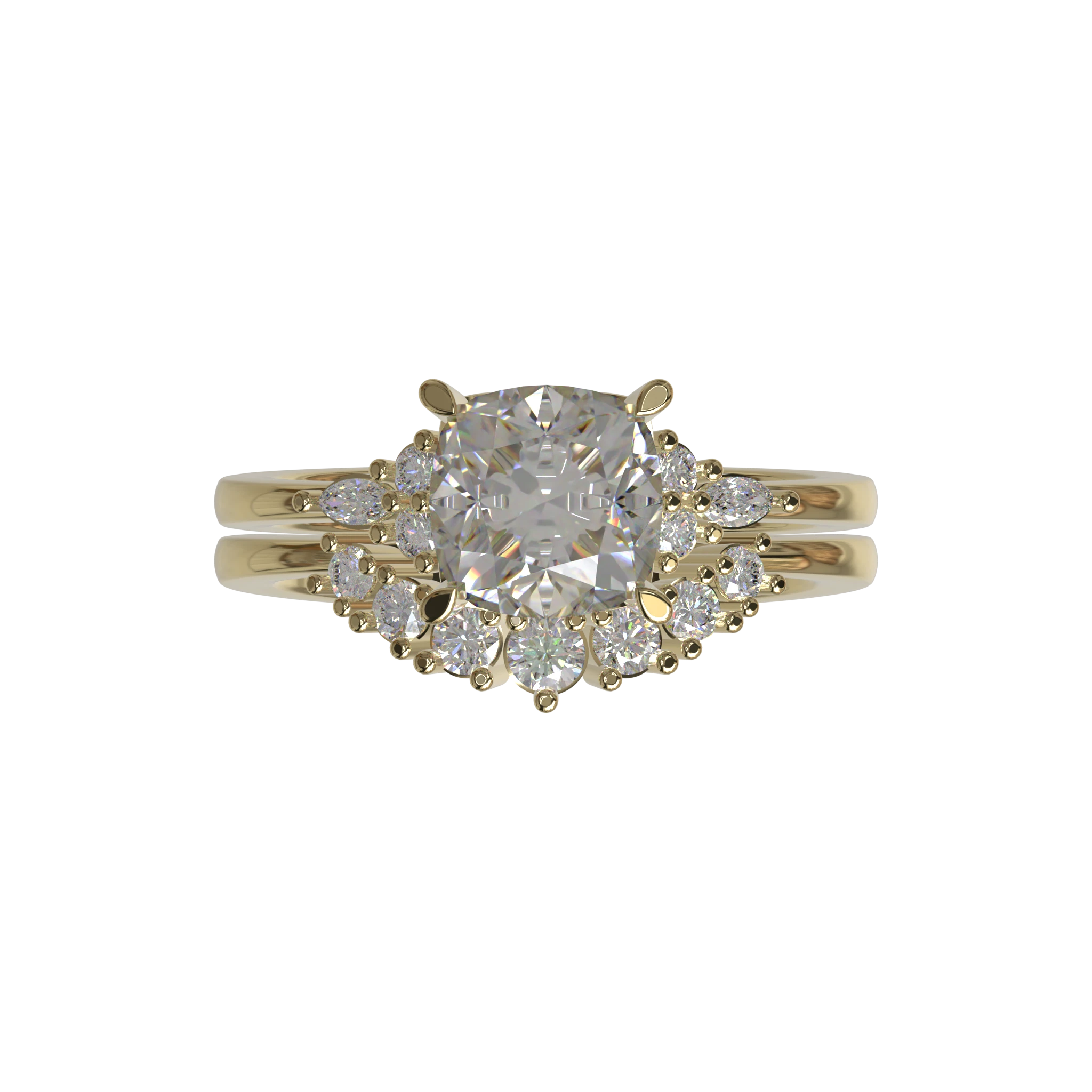 Engagement And Wedding Ring view 4