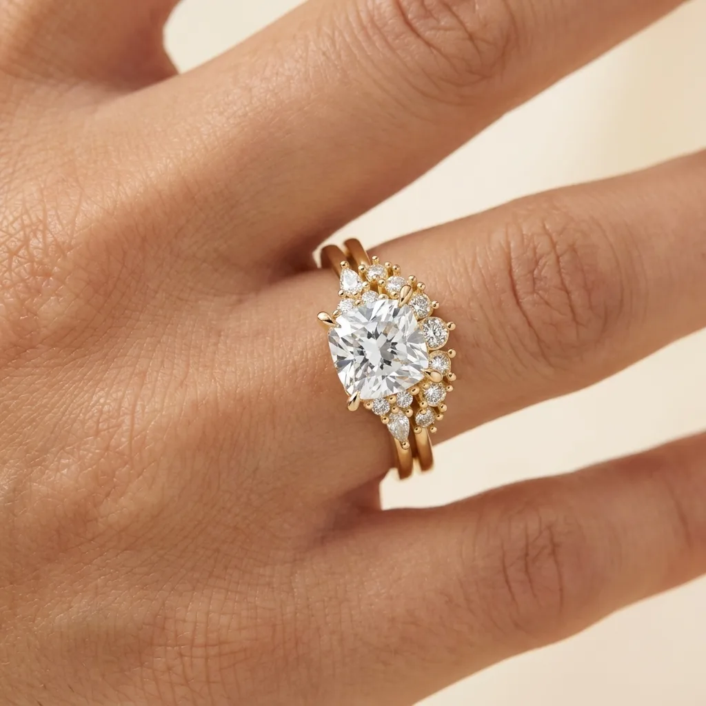 Engagement And Wedding Ring view 2