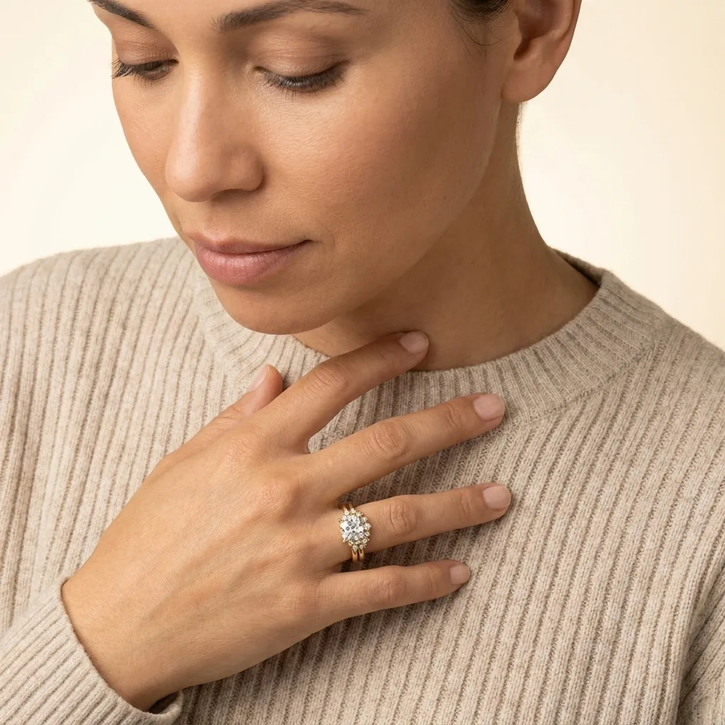 Engagement And Wedding Ring view 3
